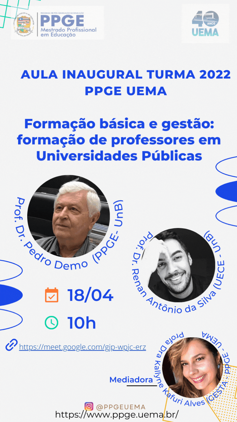 AULA INAUGURAL E INÍCIO DO ANO LETIVO